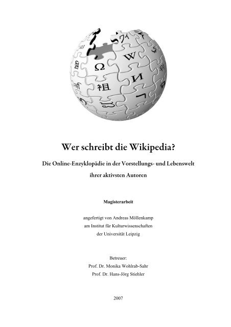Wer schreibt die Wikipedia? - cultiv - Gesellschaft fÃ¼r internationale ...