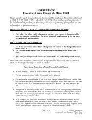 South Dakota Parenting Time Guidelines