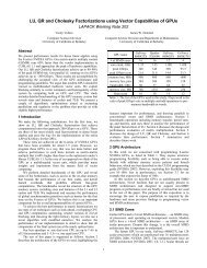 LU, QR and Cholesky Factorizations using Vector ... - Par Lab