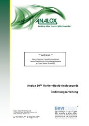 Analox 50â¢ Kohlendioxid-AnalysegerÃ¤t ... - BeviClean