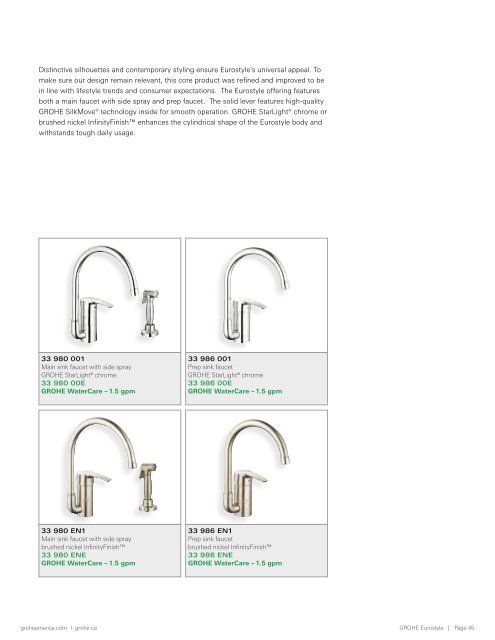 GROHE Kitchen Brochure - Wolseley Express