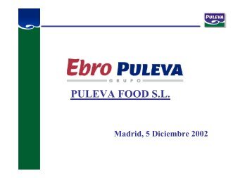 PULEVA FOOD S.L. - Ebro Foods