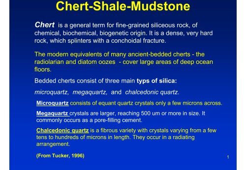 Chert-Shale-Mudstone