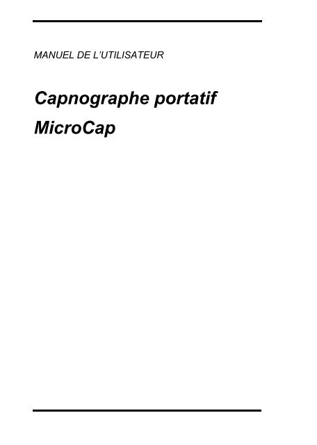 Capnographe portatif MicroCap - Integral Process