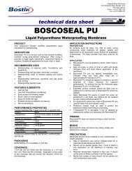 Bostik Boscoseal P.U. data sheet - Waterproofing Warehouse