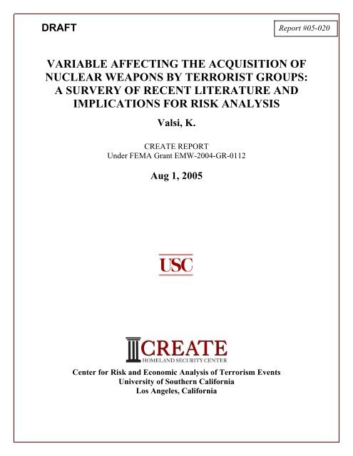 Variable Affecting The Acquisition Of Nuclear Weapons By