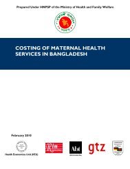 costing of maternal health services in bangladesh - GIZ Health ...