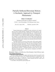 3 Partially Reflected Brownian Motion - Laboratoire de Physique de ...