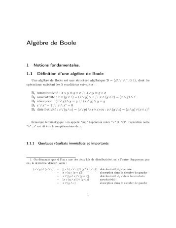 AlgÃ¨bre de Boole - iFAC