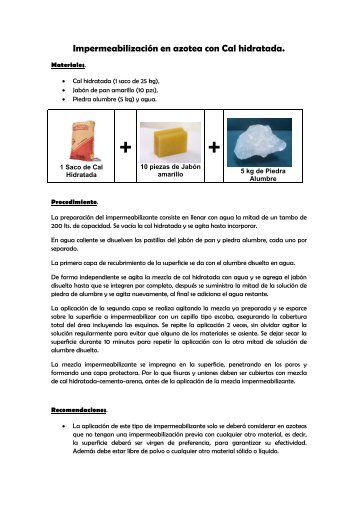 ImpermeabilizaciÃ³n en Azotea con Cal Hidratada (Calidra) - Anfacal