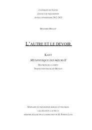 Benjamin Boulet : L'autre et le devoir - iFAC - UniversitÃ© de Nantes