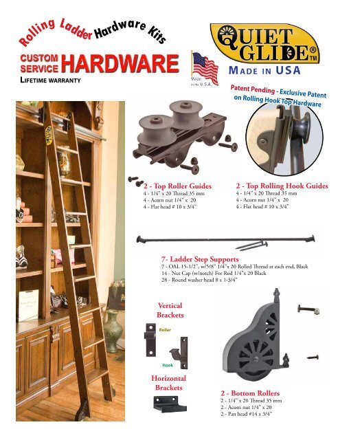 Rolling Ladder Hardware Kits - Custom Service Hardware