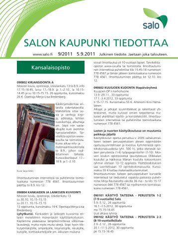 9/2011 - Salon kaupunki