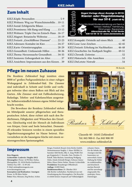 Lichterfelde / Lankwitz / Steglitz - KiezMagazin.