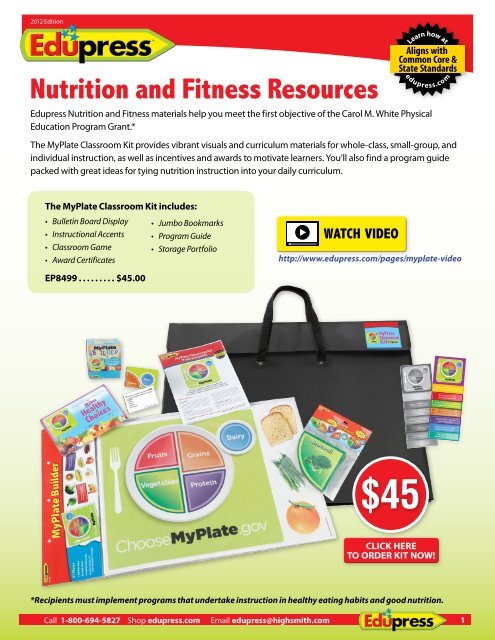 Nutrition and Fitness Resources - Edupress