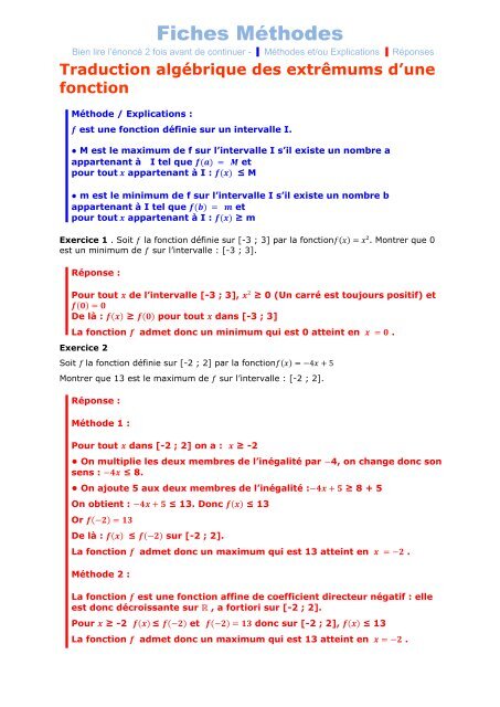 Seconde - MÃ©thodes - Traduction algÃ©brique des ... - Parfenoff . org