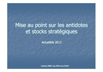 201309 Mise au point sur les antidotes [Mode de ... - CHU de Rouen