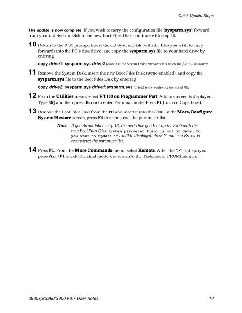 3980xpi/3980/3900 V8.7 User Notes - Data I/O Corporation