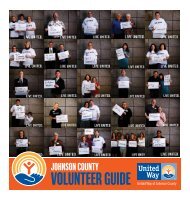 United Way of Johnson County Volunteer Guide 2011 - Shelter House