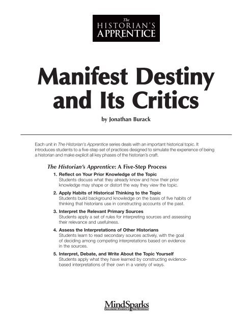 Manifest Destiny and Its Critics.pdf - Mr. Mermelstein's classes