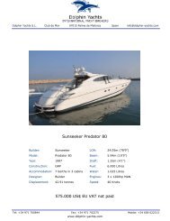 Sunseeker Predator 80 575.000 US$ EU VAT not ... - Dolphin Yachts