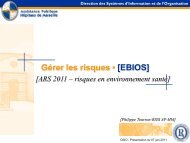 Application de la mÃ©thode EBIOS Ã  un projet SSI du ... - ARS Paca