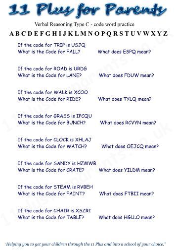 Non Verbal Reasoning Type 8 'Nets' worksheet - Guide for the 11 Plus