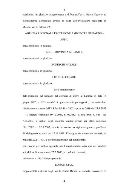 Sentenza n. 1913 depositata il 19.4.2007 REPUBBLICA ITALIANA ...