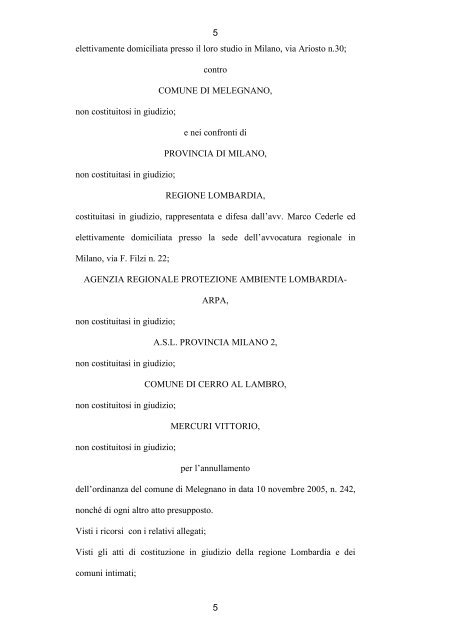 Sentenza n. 1913 depositata il 19.4.2007 REPUBBLICA ITALIANA ...