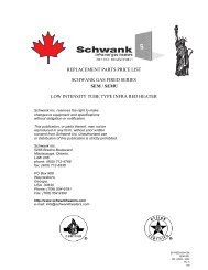 replacement parts price list schwank gas fired ... - Wolseley Express