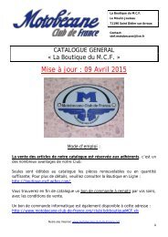 Mise Ã  jour : Novembre 2013 - MotobÃ©cane Club de France