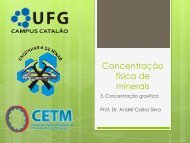 Concentração física de minerais - Especialização em Tratamento de ...