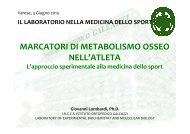 MARCATORI DI METABOLISMO OSSEO NELL'ATLETA