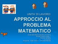 UNITA' DI LAVORO: APPROCCIO AL PROBLEMA MATEMATICO