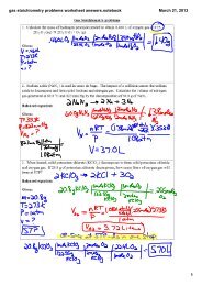 gas stoichiometry problems worksheet answers.notebook