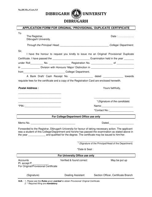 Degree Original Certificate Application Form Kannur University Degree Original Certificate Application Form Kannur University, Application Form For Applying For Pass Certificate Dibrugarh University, Degree Original Certificate Application Form Kannur University