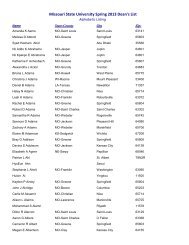 Spring 2013 Dean's List (Sorted alphabetically) - News - Missouri ...