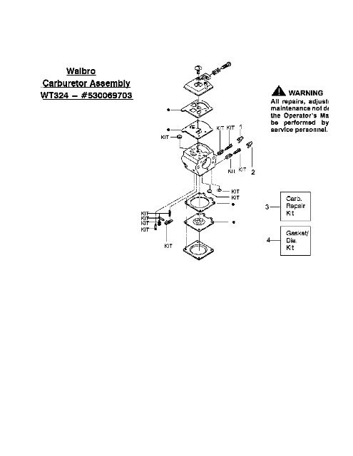 34 Walbro Carburetor Parts Diagram