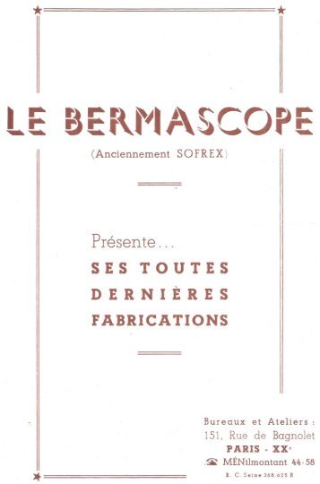 Bermascope - MotobÃ©cane Club de France