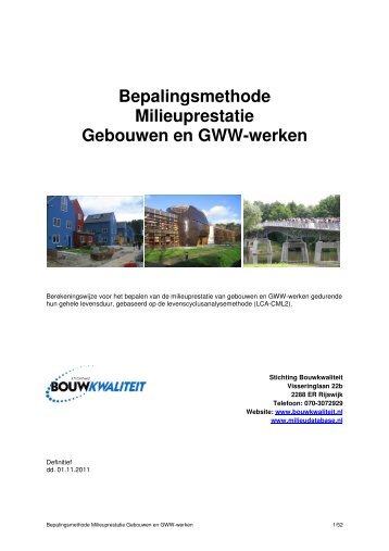 SBK Bepalingsmethode Milieuprestatie gebouwen en GWW-werken