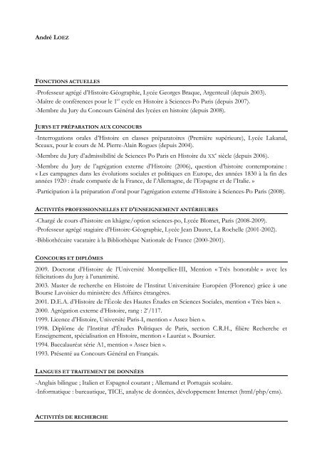 CV complet avec liste de publications dÃ©taillÃ©e - CRID 14-18