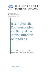 Interkulturelle Kommunikation am Beispiel der interkulturellen ...