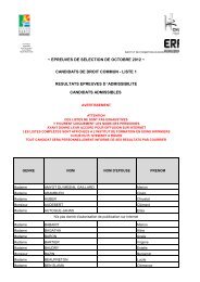 CANDIDATS ADMISSIBLES ~ EPREUVES DE ... - CHU de Rouen