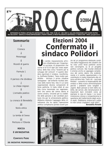 Confermato il sindaco Polidori - La Rocca - il giornale di Sant'Agata ...