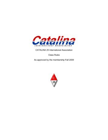 catalina 25 design class rules - Catalina - Capri - 25s International ...