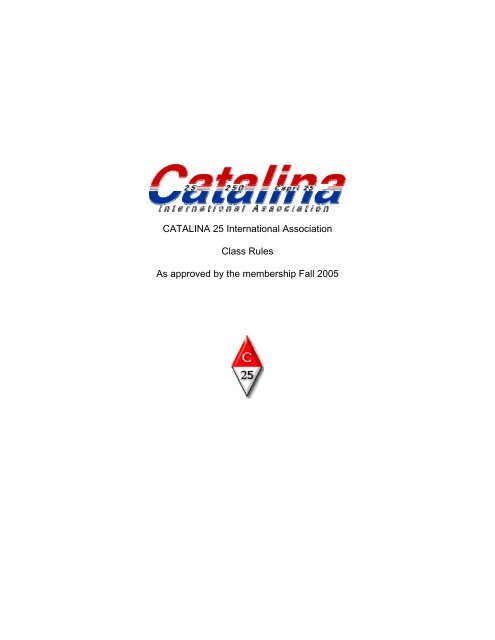 catalina 25 design class rules - Catalina - Capri - 25s International ...