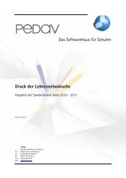 Hauptsymbolleiste: Fenstergruppen: Infostundenplan - PEDAV