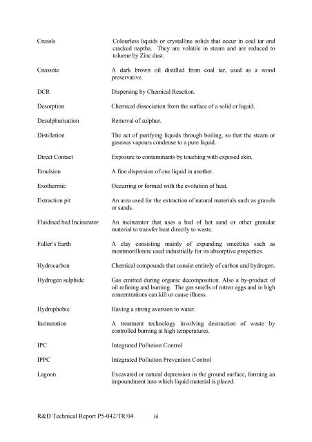 Land Contamination: Technical Guidance on Special Sites: Acid Tar ...