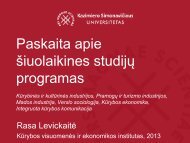 Paskaita apie Å¡iuolaikines studijÅ³ programas - Kazimiero ...