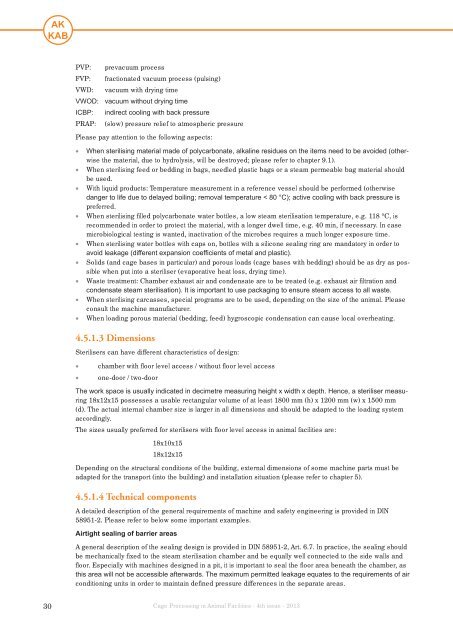 CAGE PROCESSING in Animal Facilities - GV-SOLAS